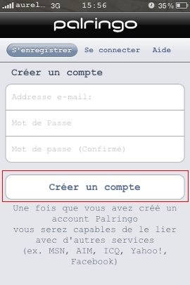 Registrer Palringo