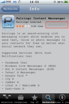 Registrer Palringo