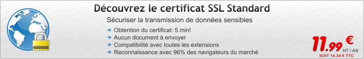 Découvrez le certificat SSL Standard