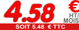 4.58 € ht / Mois