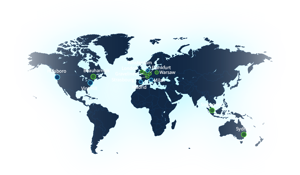 PCI worldmap regions